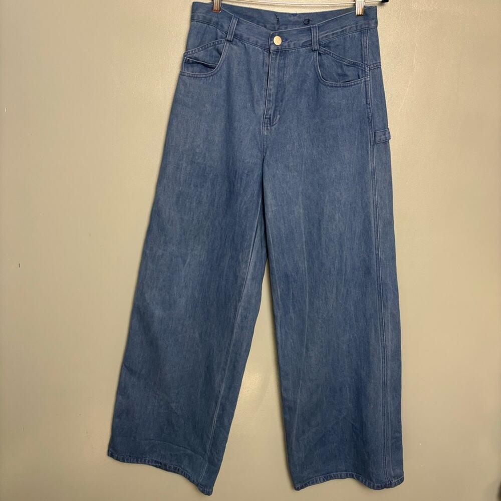 Tunnel Vision Blue Denim 11-Pocket Carpenter Jeans Women’s Size 8